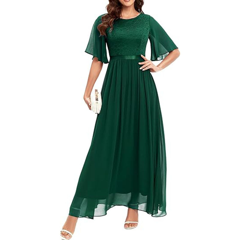 New Lace Chiffon Bridesmaid & Evening Dress – Elegant Formal Gown for Weddings, Proms & Special Occasions