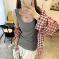 Women's U-Neck Slim Sleeveless Vest - Summer 2025 Pure Desire Innerwear Bottoming Top