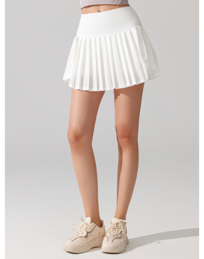 Women's Pleated Sports Skirt - Outdoor Spring & Summer Skort for Running, Golf, Badminton, Fitness - Anti-Exposure, Lightweight,