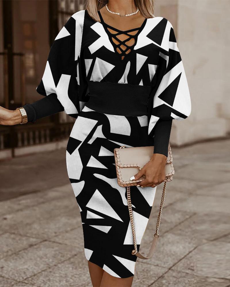 Elegant Long Sleeve V-Neck Wrap Dress for Women – Waist-Tie Bodycon Fit, Autumn & Winter Evening Wear