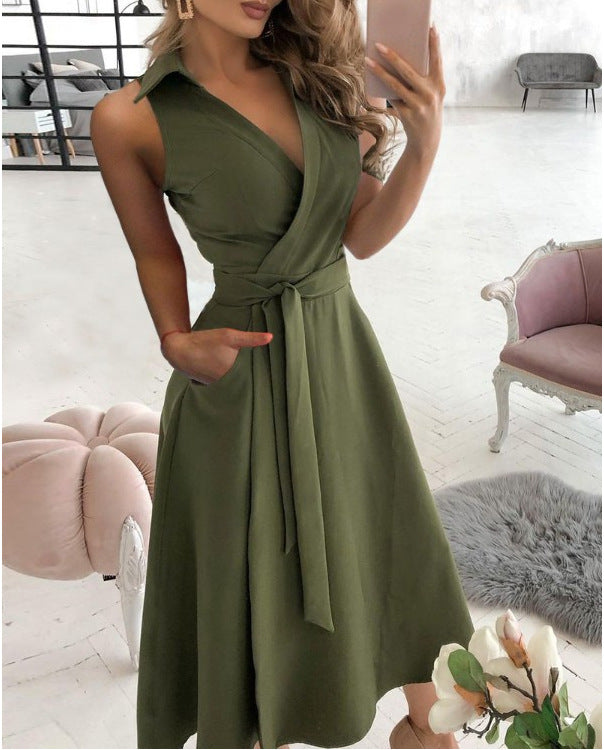 Women's Long-Sleeved V-Neck Printed Bodycon Dress – Spring & Summer Fashion