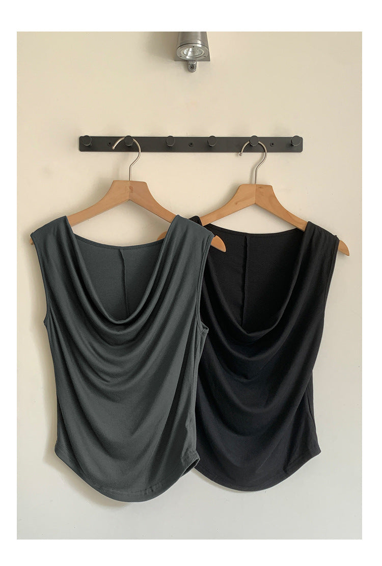 Elegant Waistcoat-Collar Sleeveless Vest - Summer Slimming Outerwear for Women