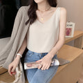 2025 Women's Chiffon V-Neck Double-Layer Camisole - White