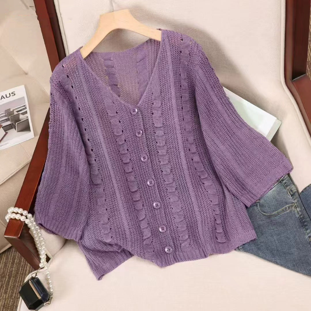 Women's Cardigan Pullover Sweater (28)