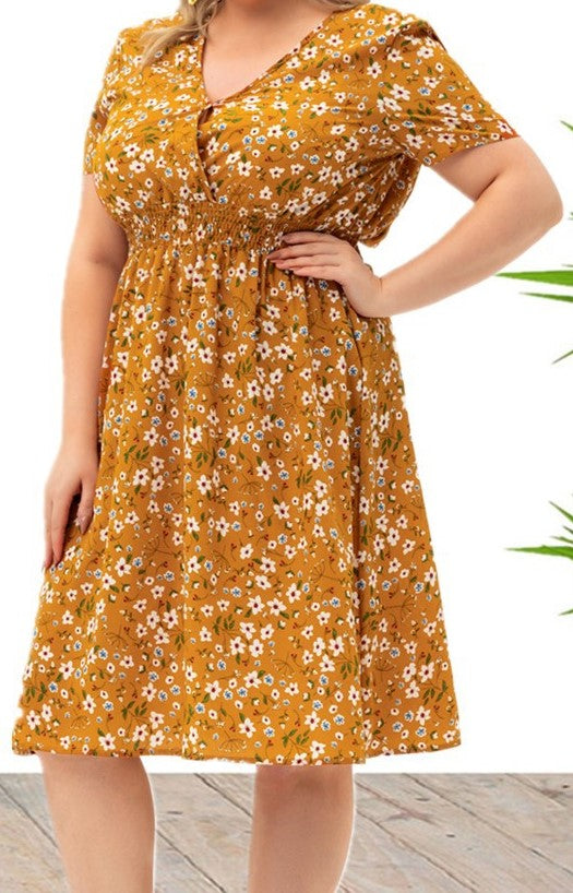 Plus Size Women's Knit Denim Dress (60)