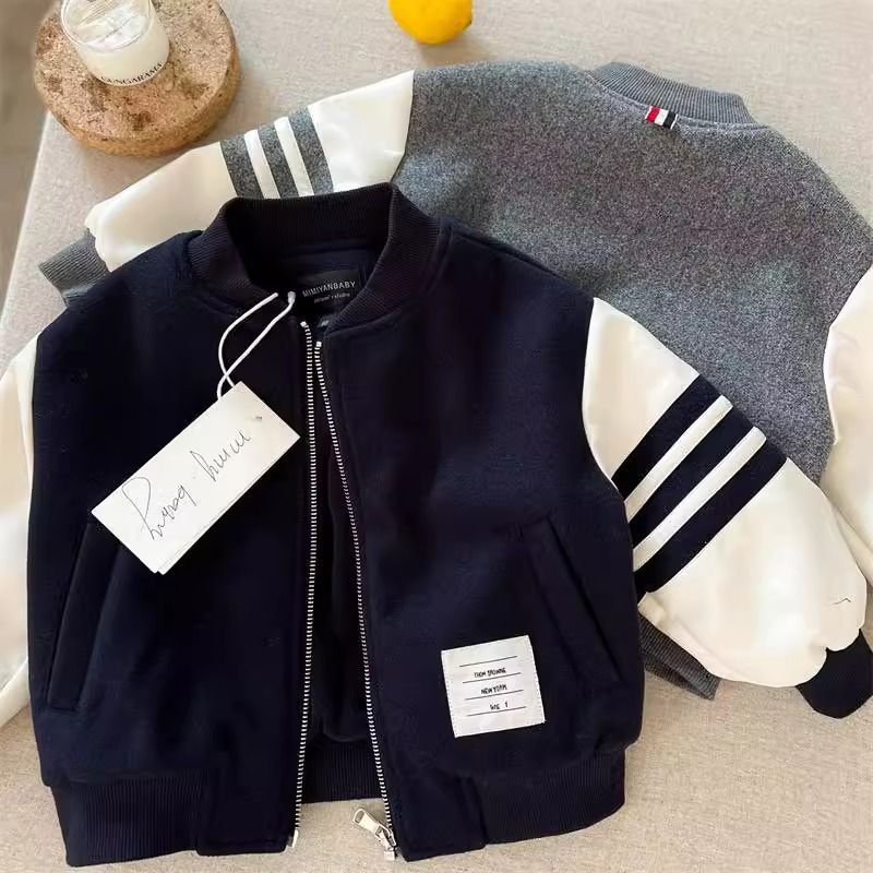 Warm Fleece-Lined Kids Baseball Jacket