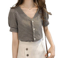 Summer New Style V-Neck Plaid Shirt - Effortlessly Fresh & Feminine