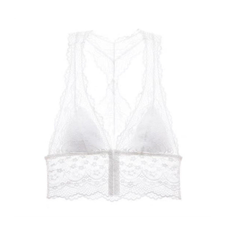 Women thin mold cup beautiful back wear without steel ring bra