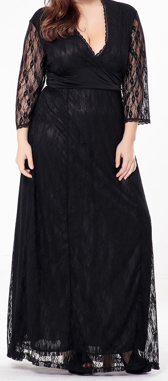 Plus Size Women's Knit Denim Dress