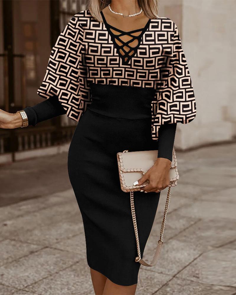 Elegant Long Sleeve V-Neck Wrap Dress for Women – Waist-Tie Bodycon Fit, Autumn & Winter Evening Wear