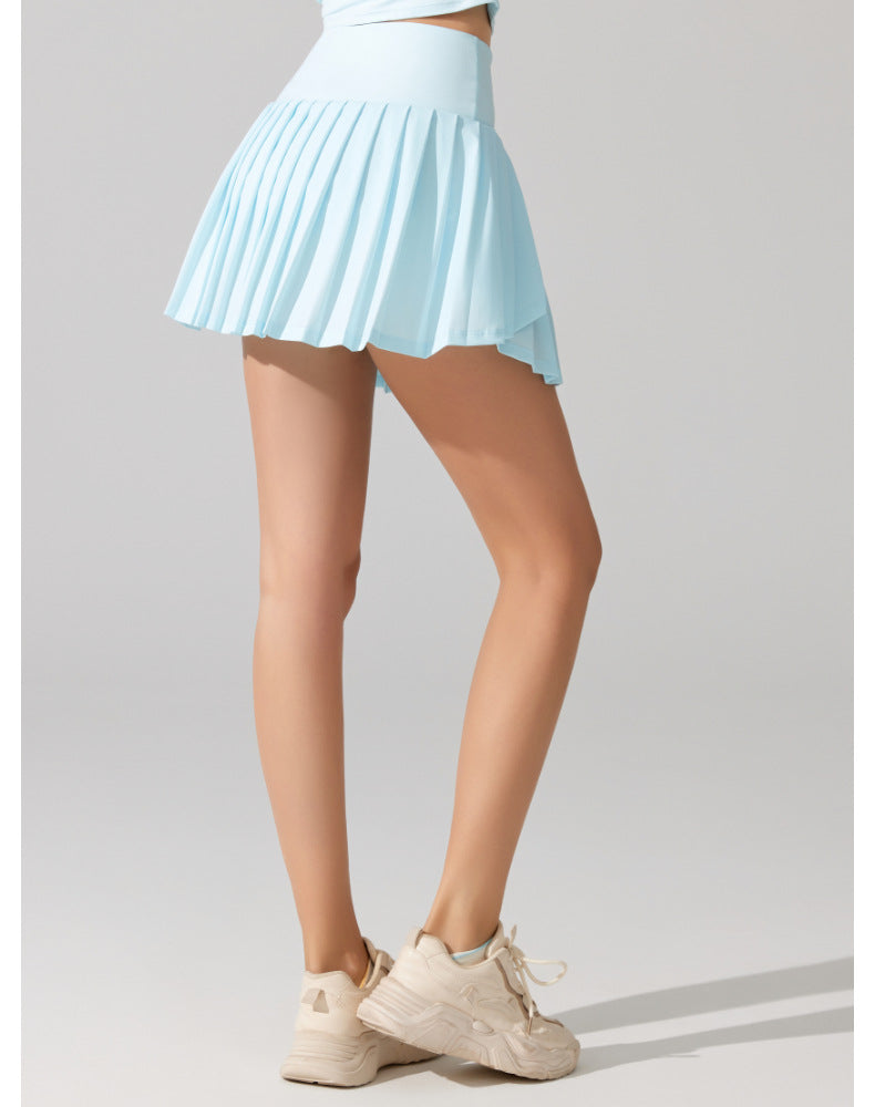 Women's Pleated Sports Skirt - Outdoor Spring & Summer Skort for Running, Golf, Badminton, Fitness - Anti-Exposure, Lightweight,