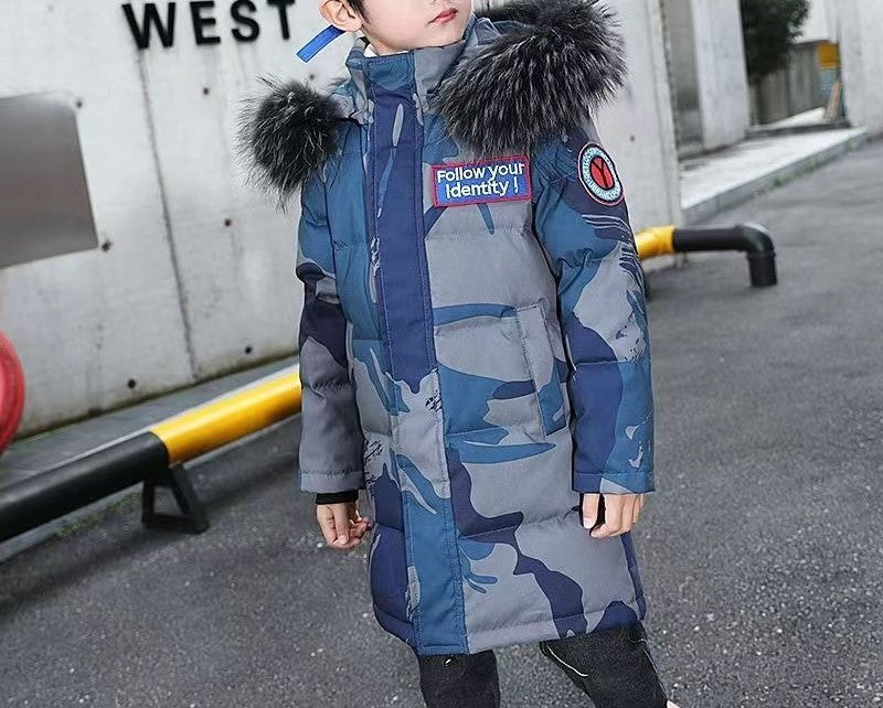 Girls' Puffer Hooded Jacket