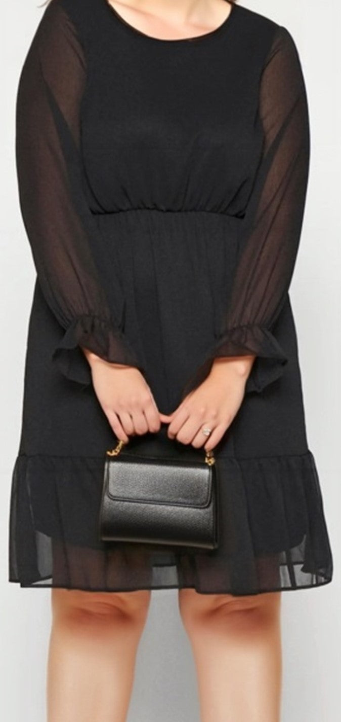 Plus Size Women's Knit Denim Dress (9)