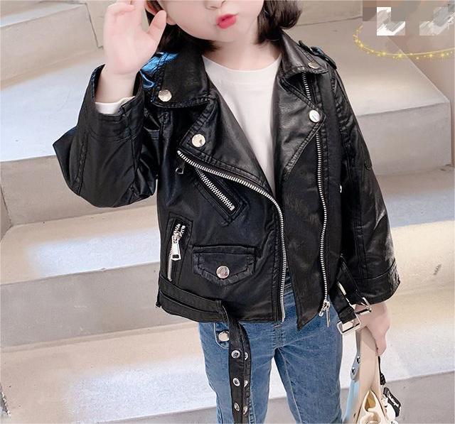 Chic Toddler Faux Leather Jacket for Trendy Girls