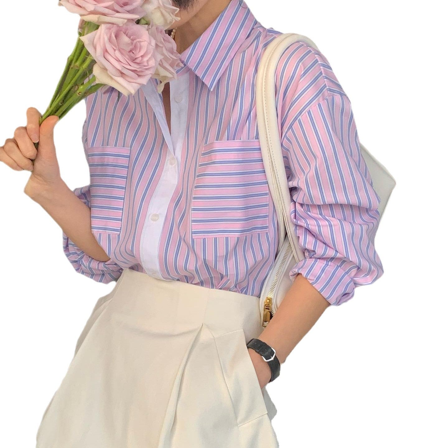 Women - Minimalist Long Sleeve Top for Spring & Autumn