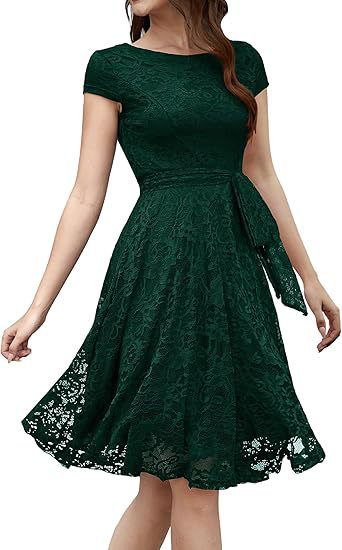 2025 New Short Hollow-Out Solid Color Lace Sleeveless Dress – Elegant Hepburn Style for Annual Meetings & Special Events