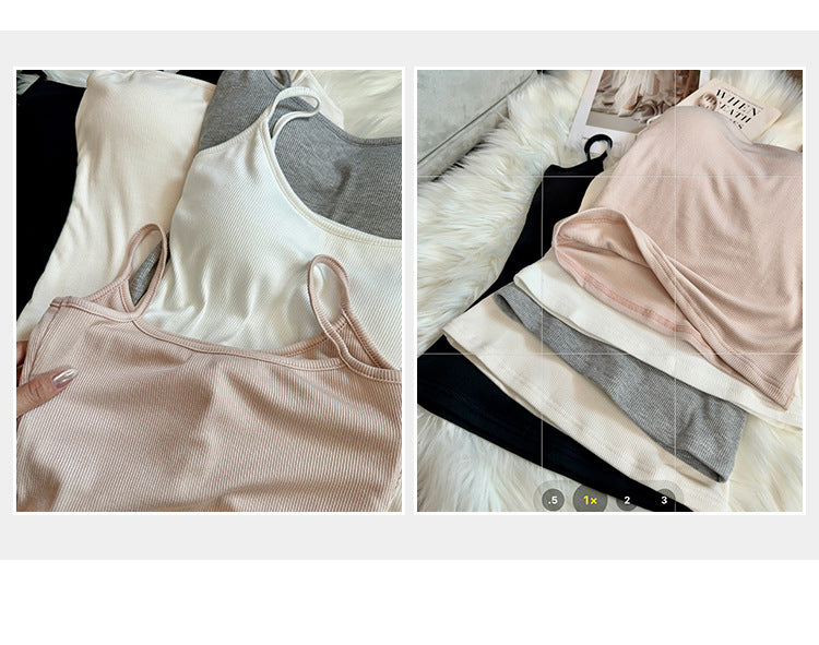 Women's Slim Fit Padded Camisole - Sleeveless All-in-One Innerwear & Outerwear Top