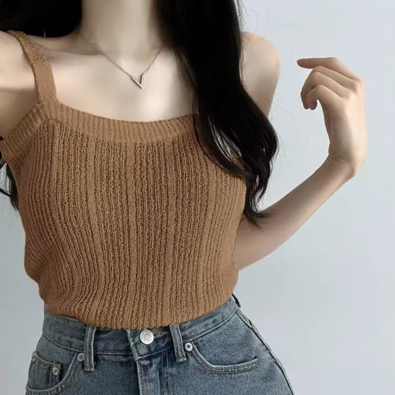 Small Camisole Vest For Women In Summer, Design, Niche, Short, Slim, Girl Tops