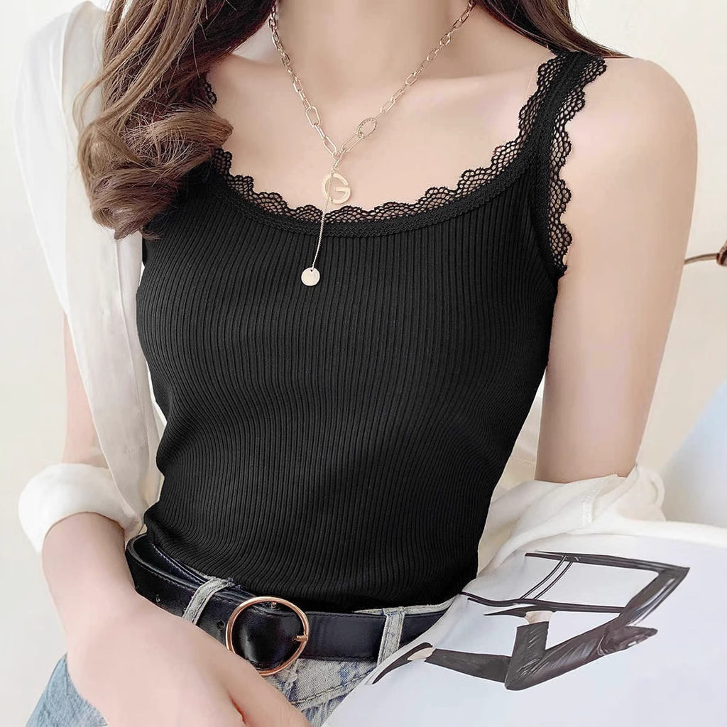 Women's Lace Camisole - Sweet & Spicy Slim-Fit Summer Top | Innerwear or Outerwear Elegance