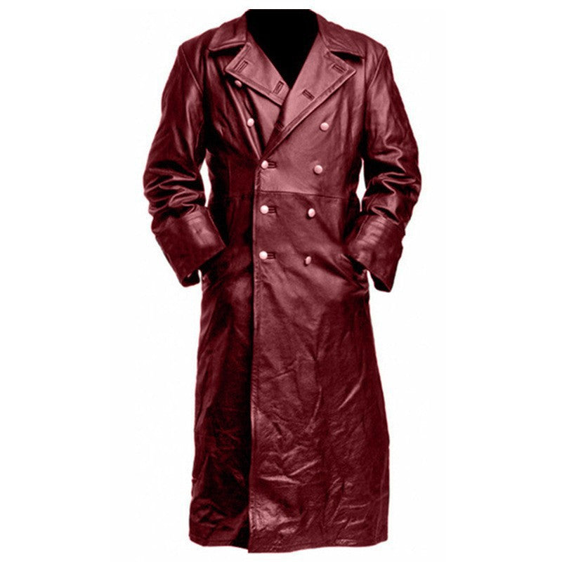 Men’s Vintage PU Leather Medieval Coat