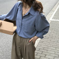 Spring & Autumn Casual Taro Purple Long-Sleeved Shirt - Soft, Stylish, and Effortlessly Cool