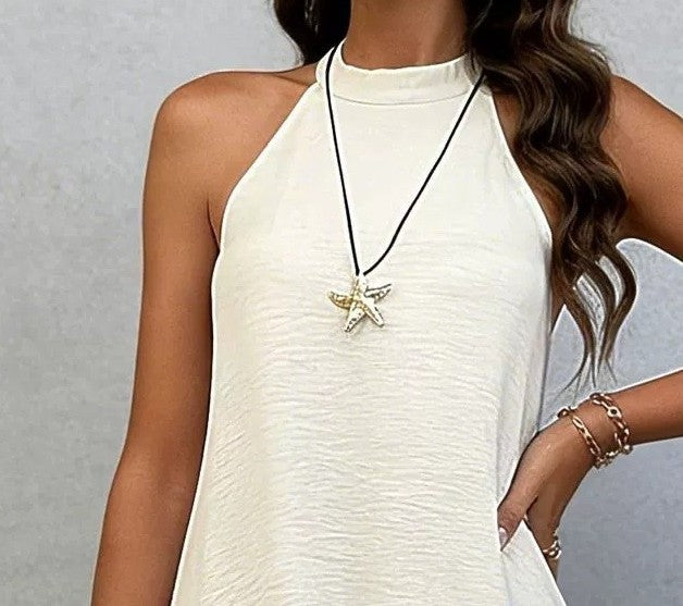 Women's Spring & Summer Sleeveless Solid Color Casual Comfort Dress
