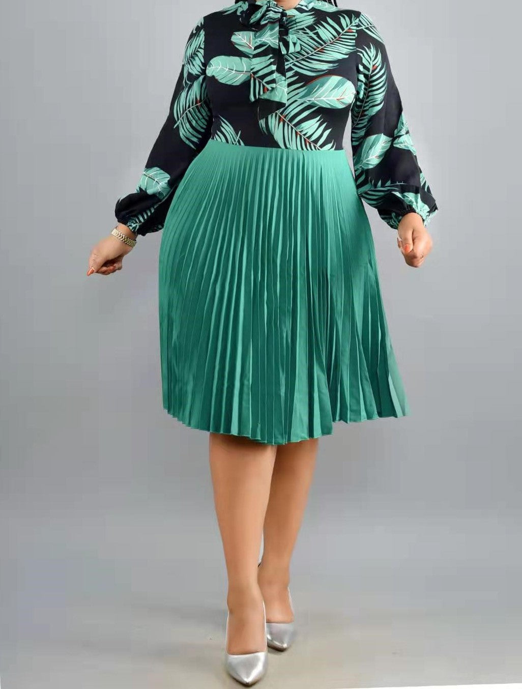 Plus Size Women's Knit Denim Dress (65)