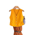 Chanel-Inspired Retro V-Neck Knitted Vest with Pleated Hem - Women's Slim Fit Sleeveless Button-Front Top