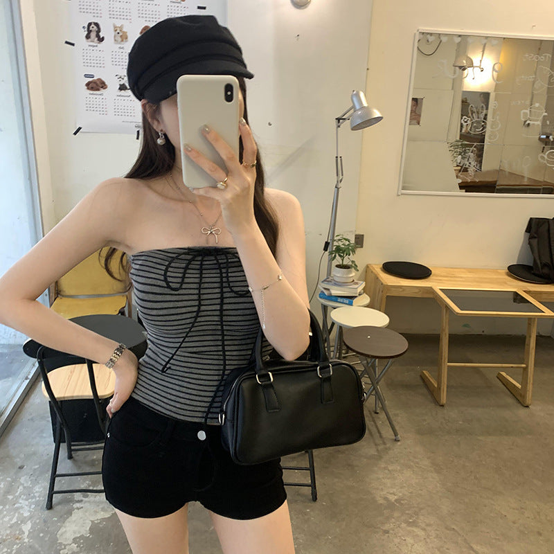 Women's Summer Striped Tube Top - Sleeveless Vest Style