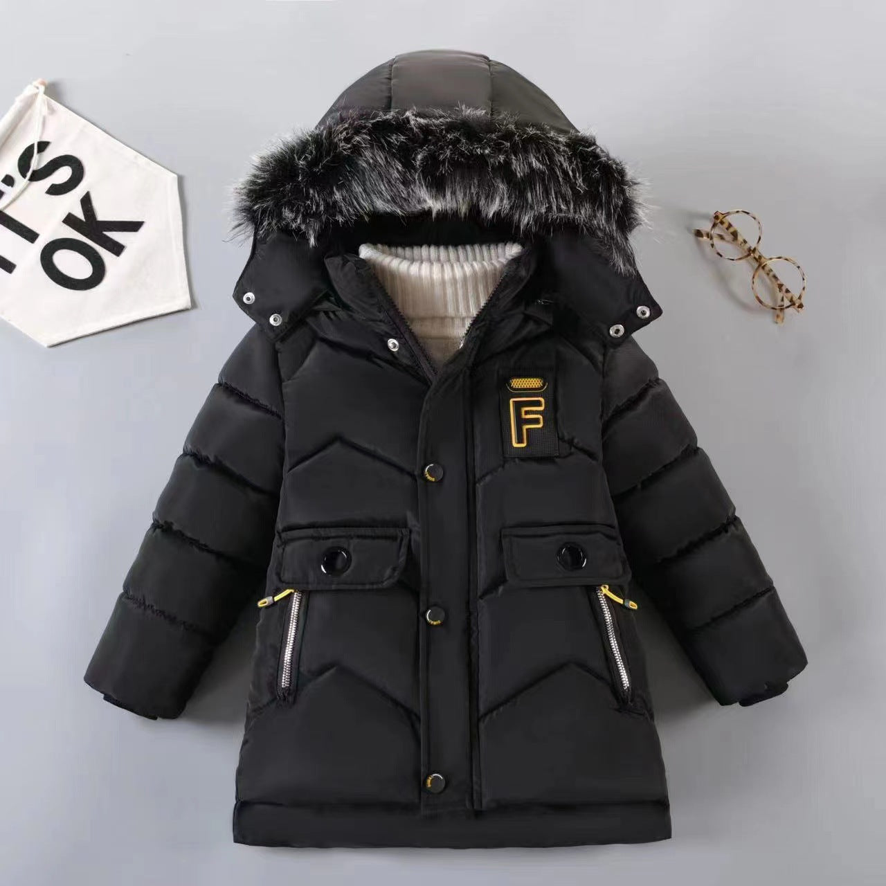 Girls' Puffer Hooded Jacket (27)