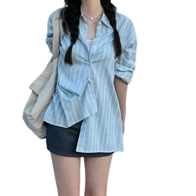Women's Thin Loose Sun Protection Shirt - Lightweight Summer Design Top