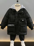 Boys’ Down-Filled Cotton-Padded Winter Coat - RAC25JP3254BOW