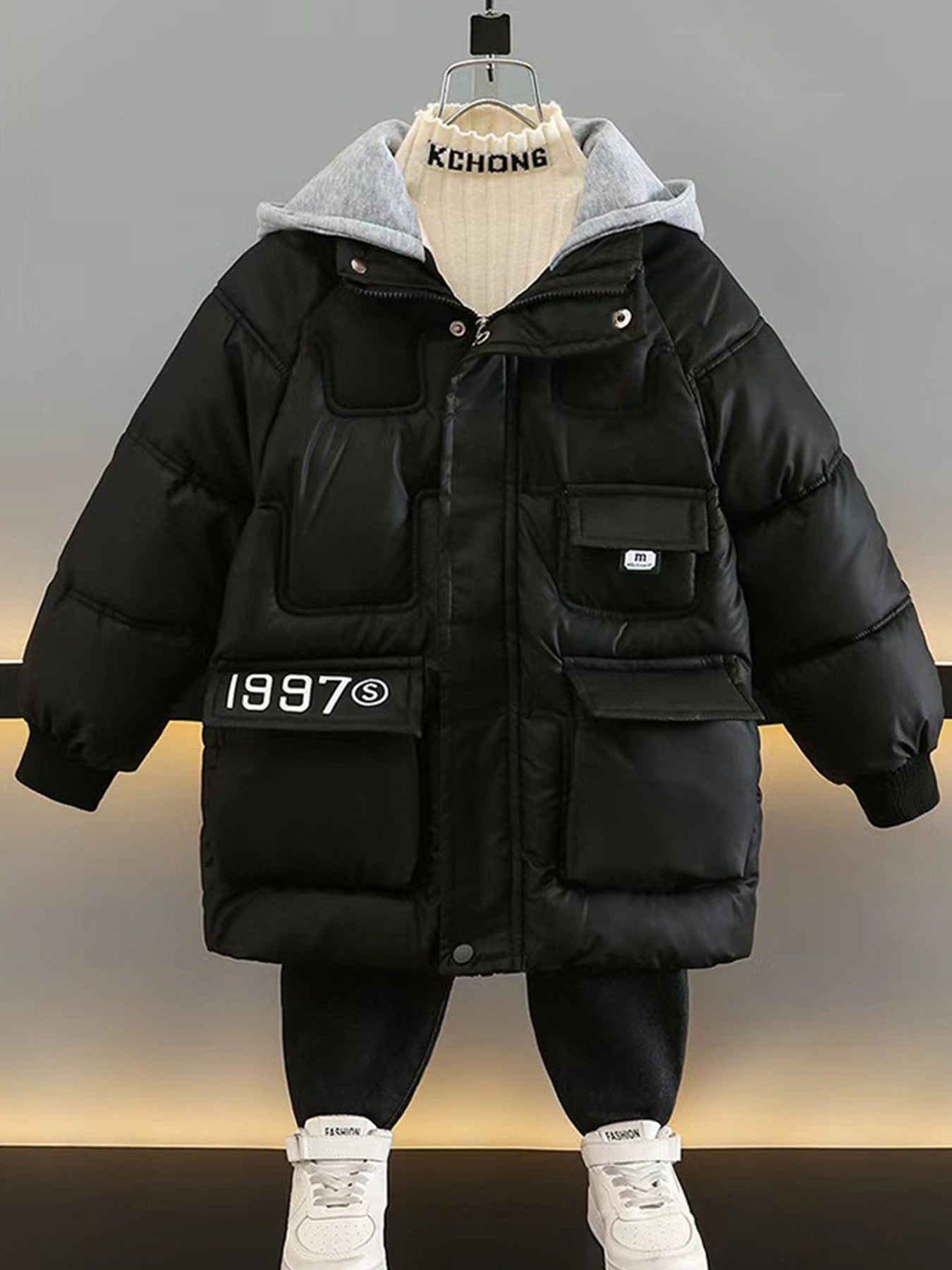 Boys' Puffer Hooded Jacket (6)