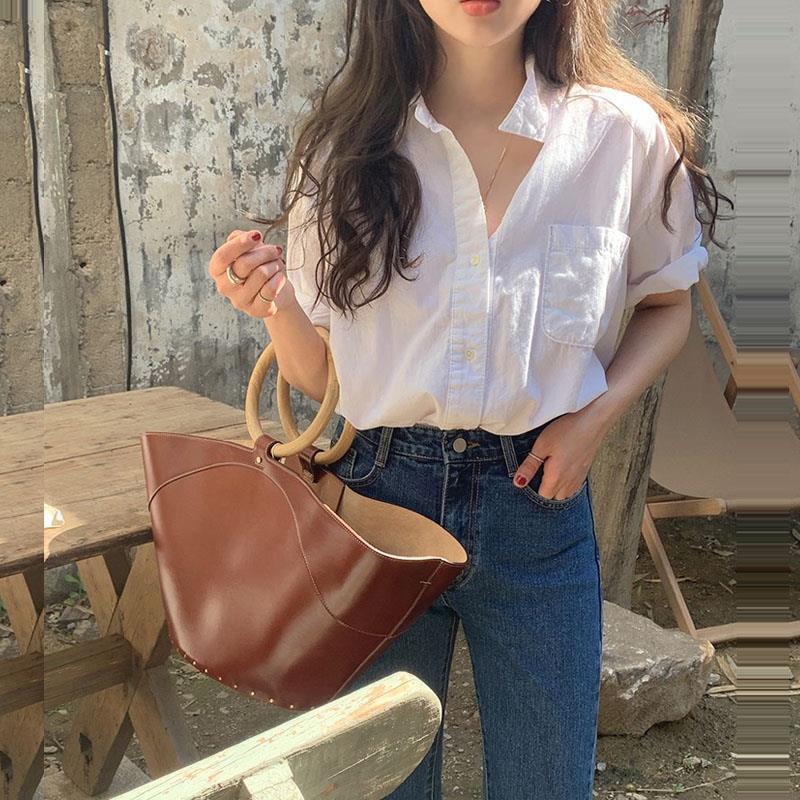 Summer Short-Sleeve Shirt - Loose, Casual, Niche Design Women's Top