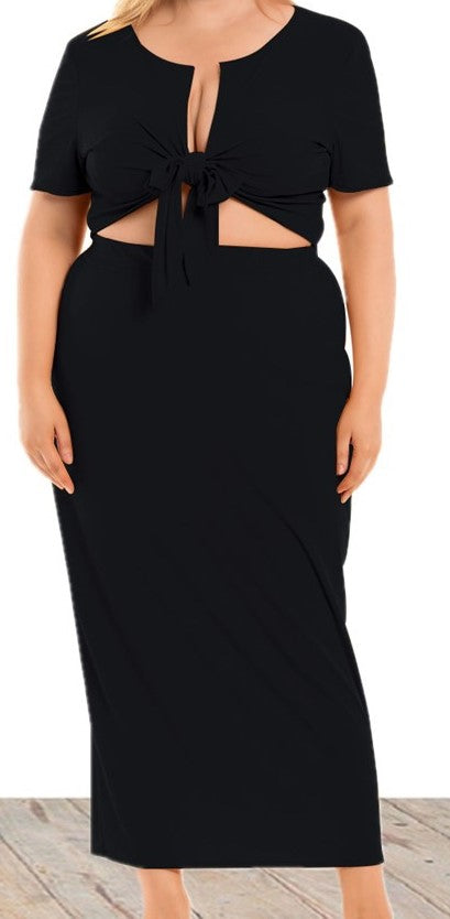 Plus Size Women's Knit Denim Dress (4)