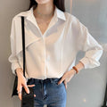 French-Inspired Layered Base Shirt - Loose Fit Temperament Top for Women