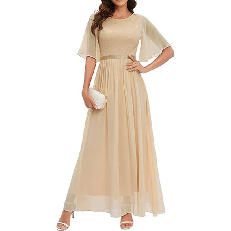 New Lace Chiffon Bridesmaid & Evening Dress – Elegant Formal Gown for Weddings, Proms & Special Occasions