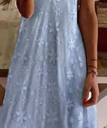 Women's Elegant Solid Color V-Neck Short Sleeve Dress