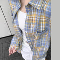Women's Plaid Long-Sleeved Shirt - Classic, Cozy, and Effortlessly Cool