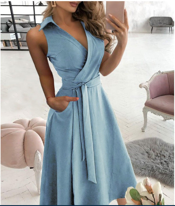 Women's Long-Sleeved V-Neck Printed Bodycon Dress – Spring & Summer Fashion