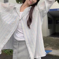 French Style Striped Shirt for Women - Effortlessly Chic Parisian Look