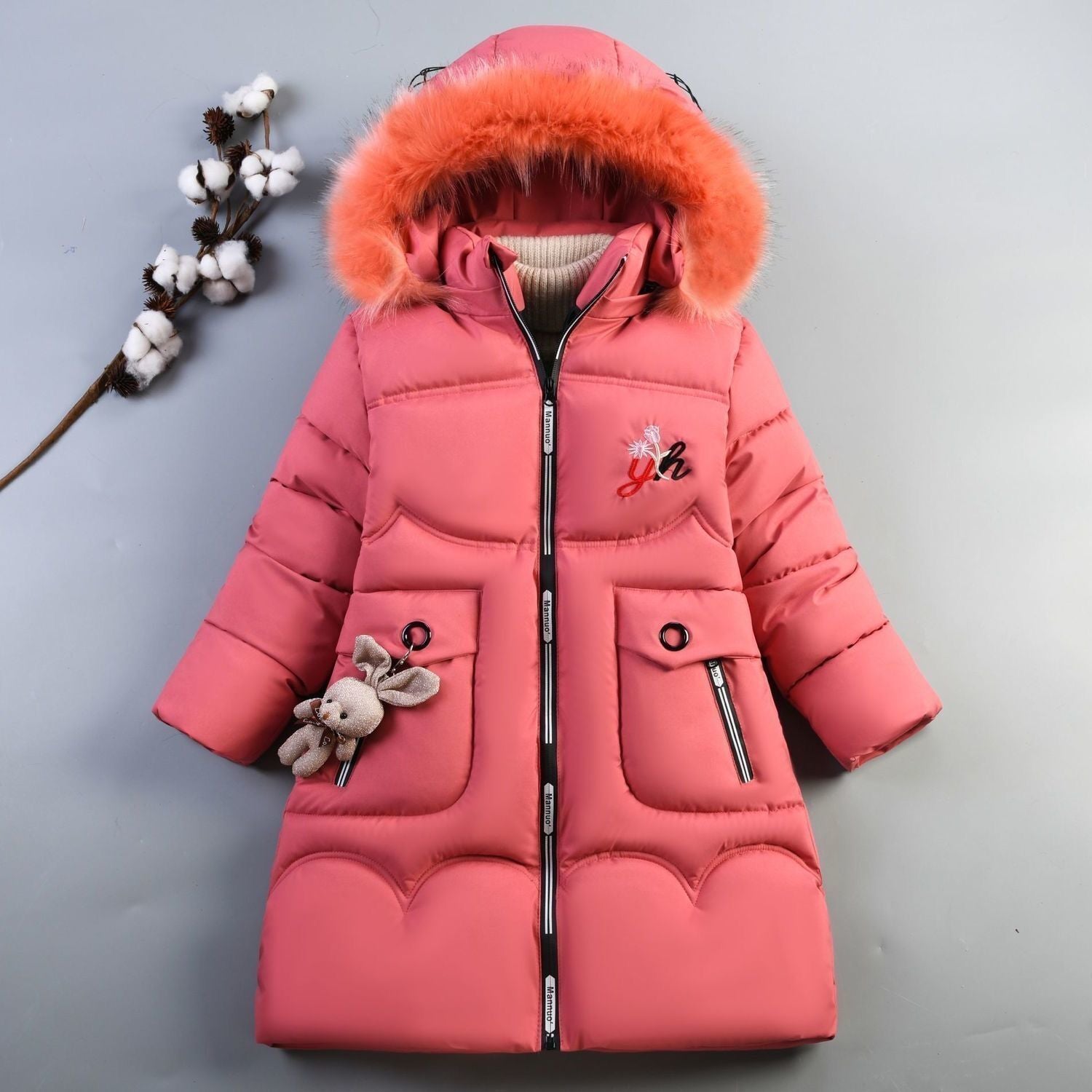 Girls' Puffer Hooded Jacket (34)