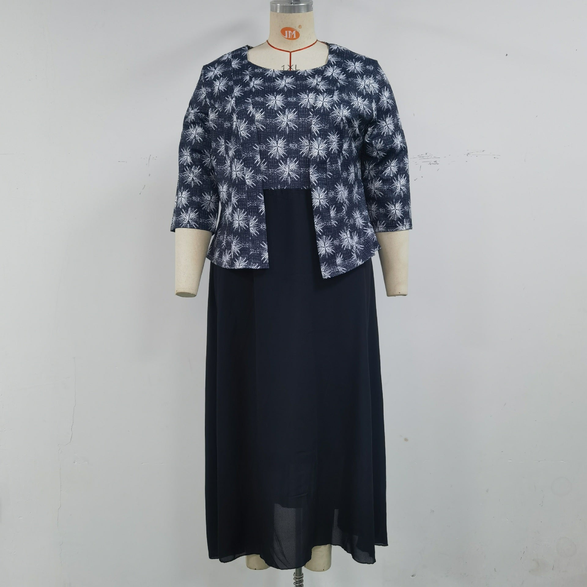 Plus Size Women's Knit Denim Dress (41)