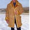 Men’s Long Leather Fur Coat