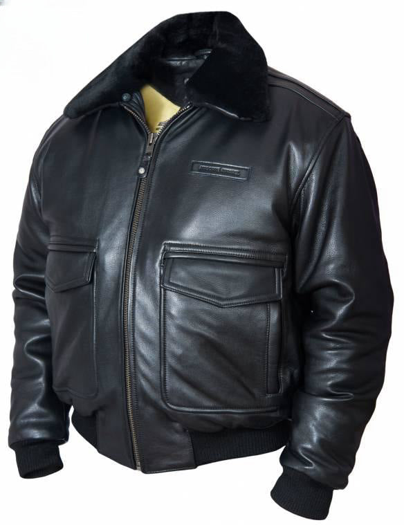 Retro Oversized Pilot Fur Collar Leather Coat