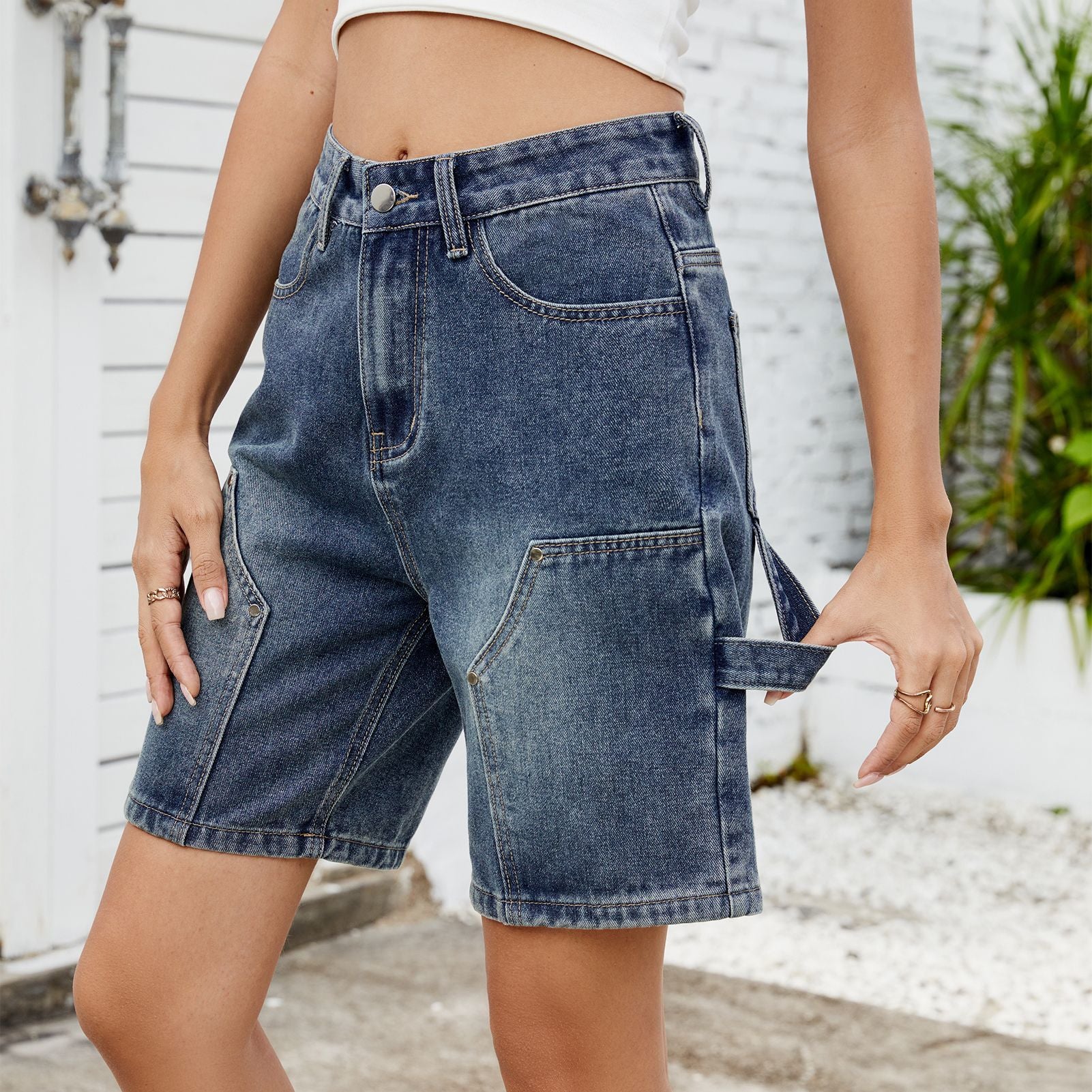 Wish Summer Street Washed New Fashion Cool Denim Shorts for Women - High Waist, Casual Fit