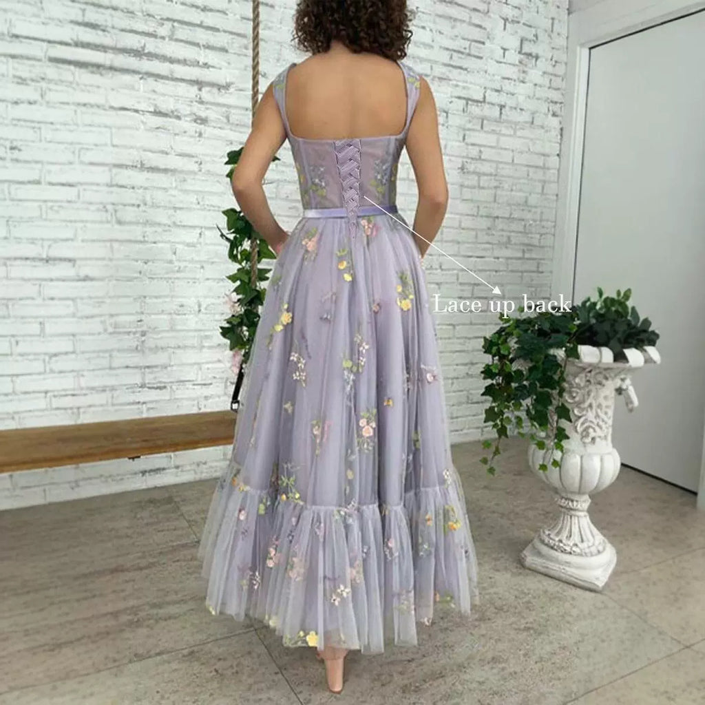 2025 Mesh Evening Dress – Spaghetti Strap Suspender Prom & Party Gown for Women