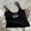 Short Sleeveless Padded Camisole - Tight Summer Top for Women