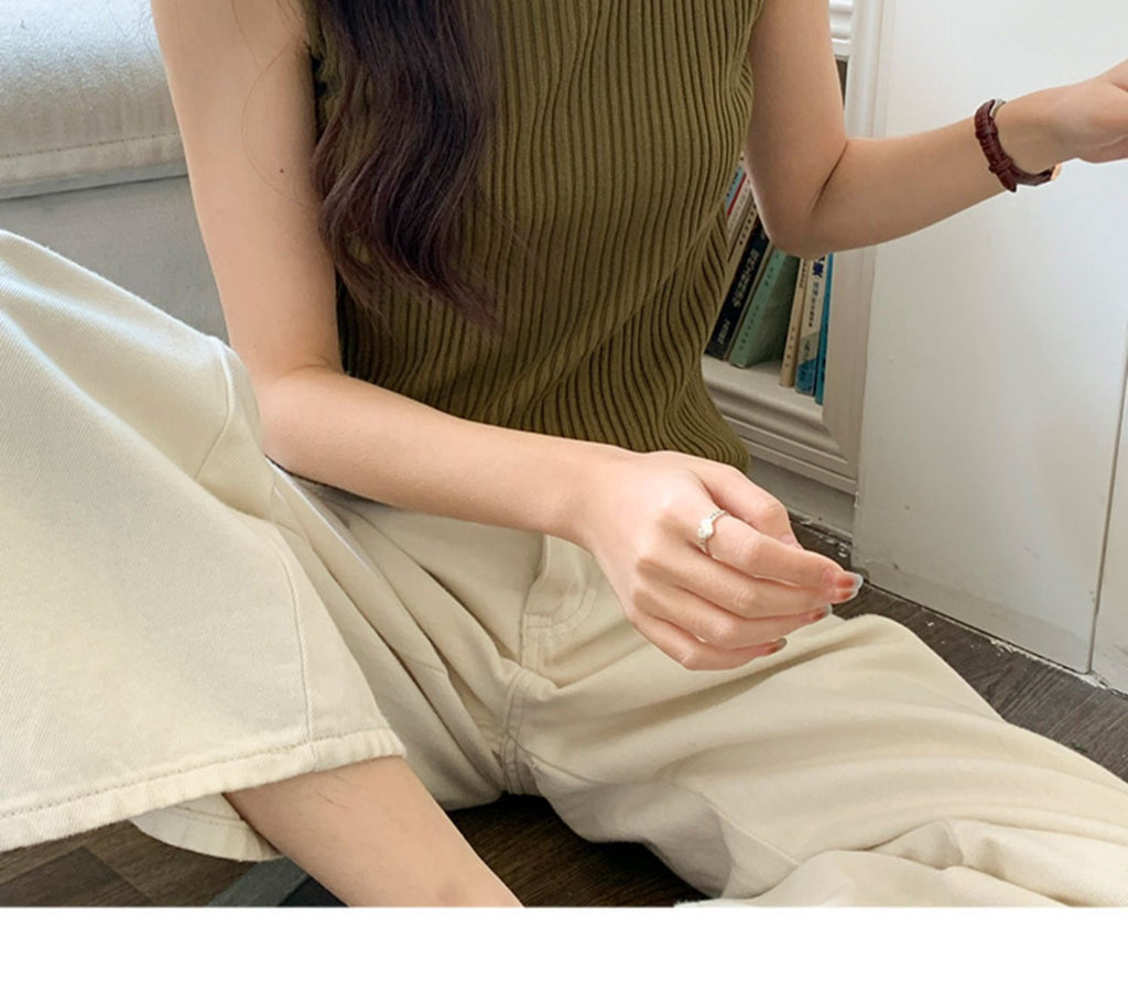 Women's White I-Shaped Vest Top - All-Match Lazy Style Outerwear for Spring & Summer