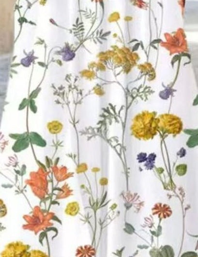 Women’s Summer Printed Square Neck Short-Sleeved Casual Dress